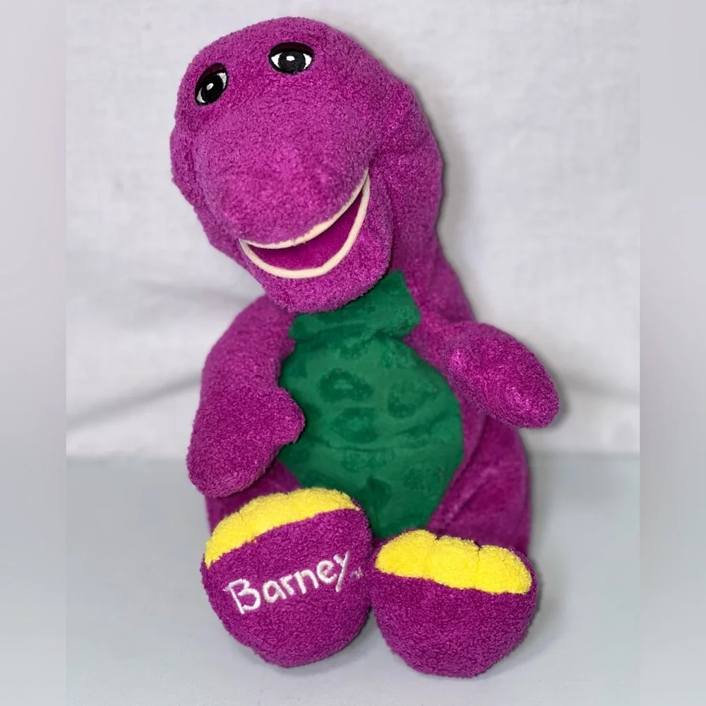 Vintage 1992 Barney Beanie Plush Made By Lyons & Golden Bear Co